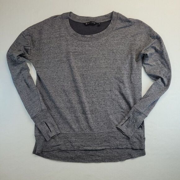 Athleta Womens Coaster Luxe Sweatshirt Size Small Heathered Gray Workout‎ Wear - Picture 1 of 10